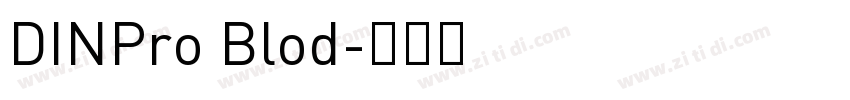 DINPro Blod字体转换